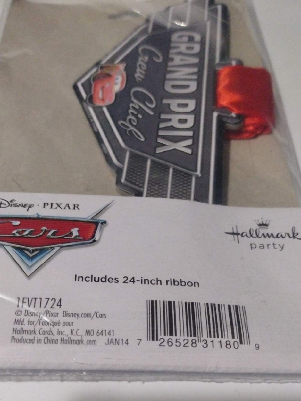 Hallmark Disney Pixar Cars Medal & Tattoos Set - Yellow/Red - Picture 2 of 9